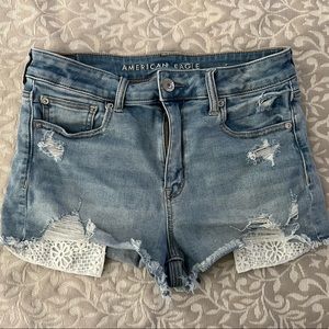 American Eagle Hi-Rise Shortie Shorts